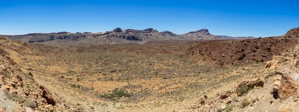 Vista Panorámica Los Campos Lava Del Volcán Las Canadas Caldera —  Fotos de Stock