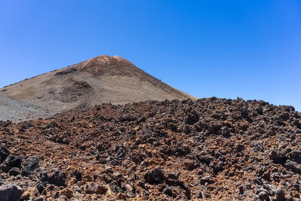 Csúcs Teide Hegy 3718 Méter Magas Nézd 3555 Méter Magasságból — Stock Fotó