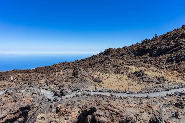 Depósitos Lava Cima Valle Del Volcán Teide Tenerife Islas Canarias — Foto de Stock