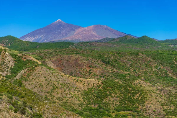 Völgy Montanas Negras Háttér Teide Vulkán Szempontból Mirador Del Teide — Stock Fotó