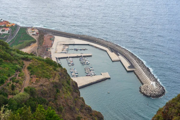 Hafen Und Yachthafen Bei Garachico Stadt Der Nordküste Teneriffas Kanarische — Stockfoto