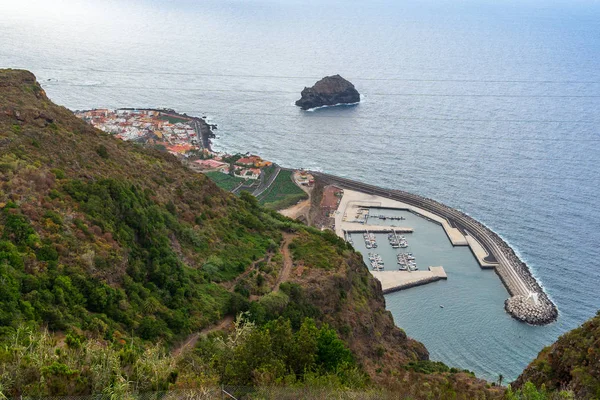 Hafen Und Yachthafen Bei Garachico Stadt Der Nordküste Teneriffas Kanarische — Stockfoto
