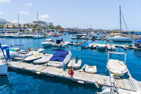 Costa Adeje Tenerife Canary Islands Spain Июль 2018 Морской Порт — стоковое фото