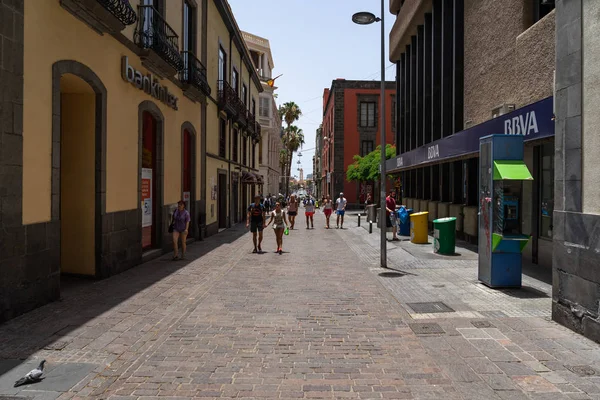 サンタ クルス カナリア諸島 スペイン 2018 都市の歴史的部分のショッピングストリート サンタ クルスはテネリフェ島の首都 — ストック写真