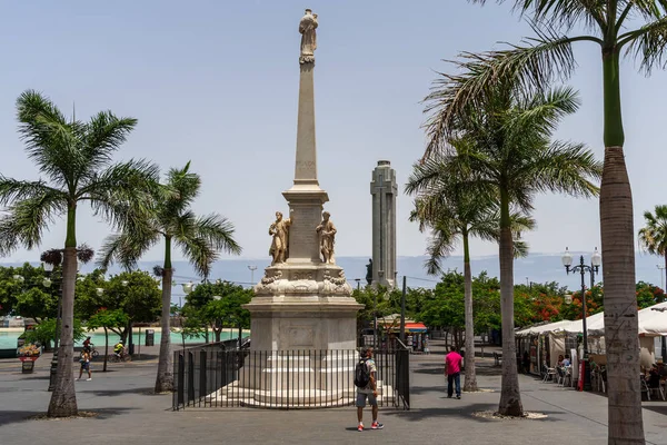 Santa Cruz Kanári Szigetek Spanyolország 2018 Július Obelisco Candelaria 1768 — Stock Fotó