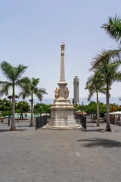 Santa Cruz Canarische Eilanden Spanje Juli 2018 Obelisco Candelaria 1768 — Stockfoto