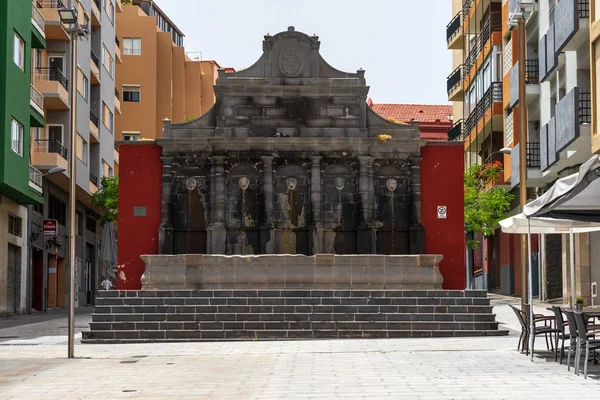 Santa Cruz Îles Canaries Espagne Juillet 2018 Fontaine Néoclassique Avec — Photo