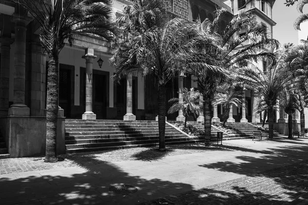 市法院 加那利高等法院 圣克鲁斯 德特内里费 加那利群岛 西班牙 黑色和白色 — 图库照片