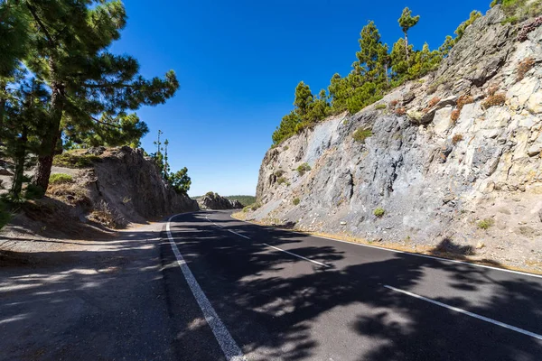 Estrada Longo Montanha Tenerife Ilhas Canárias Espanha — Fotografia de Stock