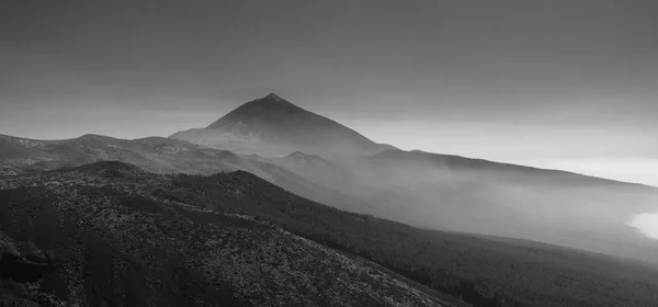 Vew Teide Vulkanen Viewpoint Mirador Crucita Kanarieöarna Teneriffa Spanien Svart — Stockfoto