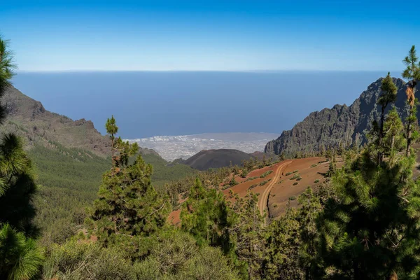 Vista Del Valle Pequeña Ciudad Guimar Mirador Mirador Crucita Tenerife — Foto de Stock