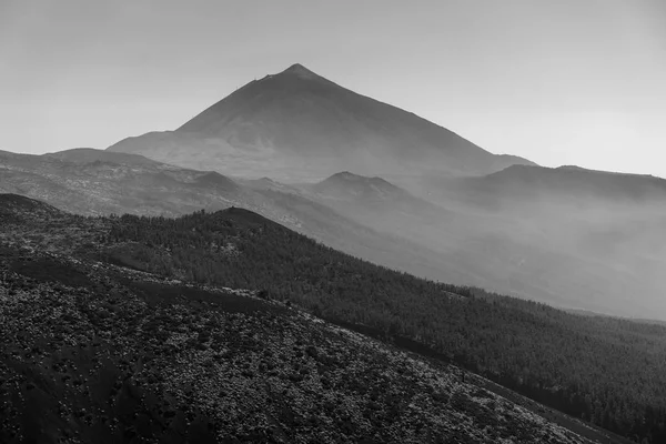 Vew Teide Vulkanen Viewpoint Mirador Crucita Kanarieöarna Teneriffa Spanien Svart — Stockfoto