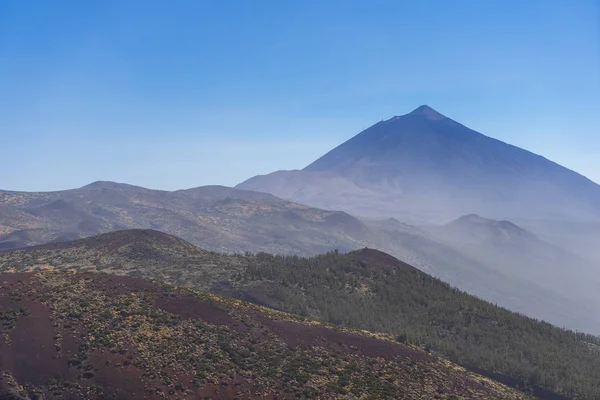 View Fájl Tárolja Teide Vulkán Nézőpont Mirador Crucita Kanári Szigetek — Stock Fotó