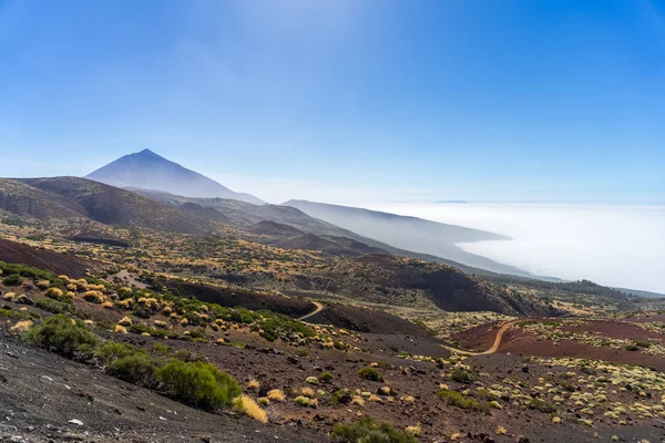 Vew Του Ηφαιστείου Teide Απόψεις Mirador Μοντάνα Limon Κανάριοι Νήσοι — Φωτογραφία Αρχείου