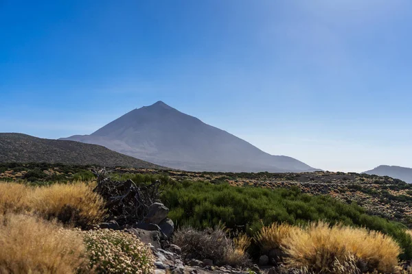 Vew Teide Volcano Viewpoint Mirador Caramujo Canary Islands Tenerife Spain — Stock Photo, Image