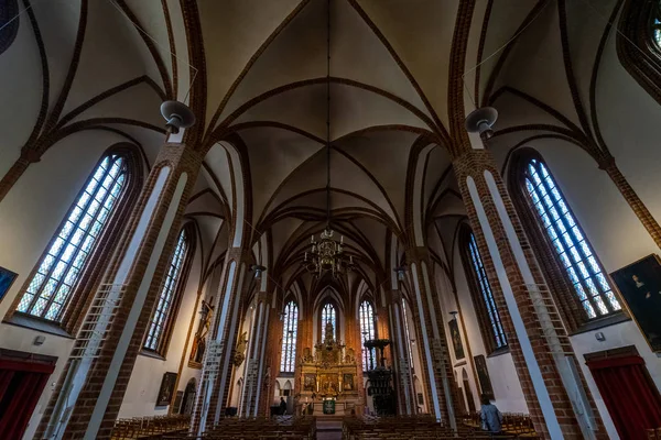 Berlin Września 2018 Wnętrze Kościoła Mikołaja Zabytkowym Centrum Altstadt Spandau — Zdjęcie stockowe