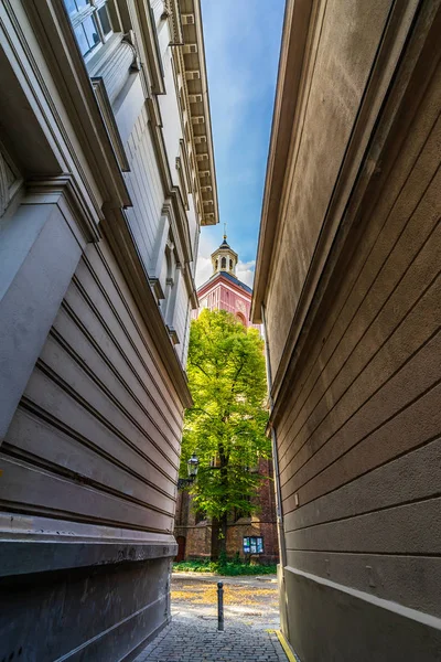 Berlin September 2018 Streets Historic Center Altstadt Spandau Background Church — Stock Photo, Image