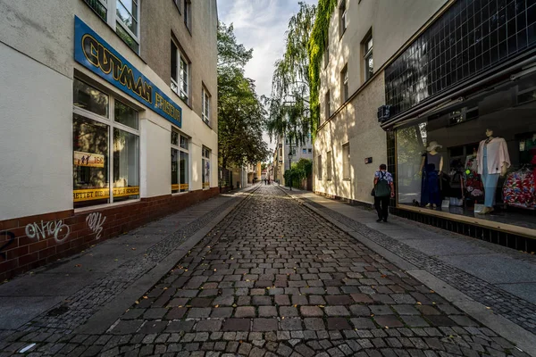 Берлин Сентября 2018 Года Улицы Исторического Центра Альтштадта Шпандау — стоковое фото