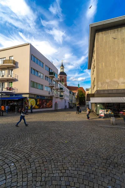 Berlin Września 2018 Ulice Zabytkowego Centrum Altstadt Spandau Tle Jest — Zdjęcie stockowe