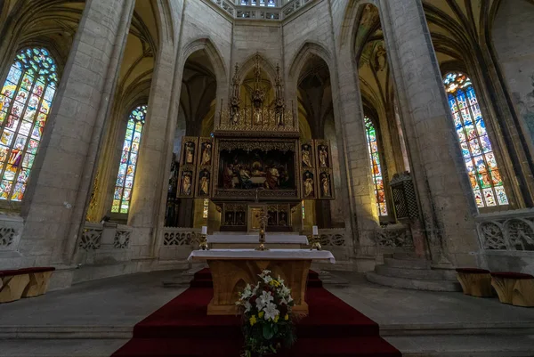 Kutná Hora Czech Republic Oktober 2018 Interiör Barbaras Kyrka — Stockfoto