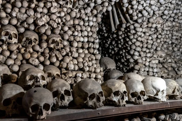 Kutna Hora Tjeckien Oktober 2018 Detalj Inre Sedlec Ossuary Ett — Stockfoto