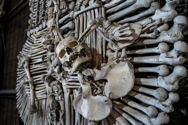 Kutna Hora Czech Republic October 2018 Detail Interior Sedlec Ossuary — Stock Photo, Image
