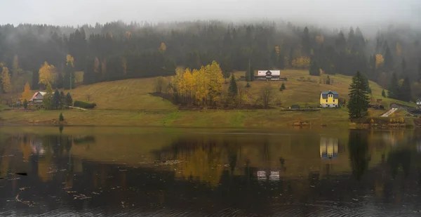 Vue Sur Rivière Elbe Les Montagnes Environnantes Montagnes Géantes Krkonose — Photo