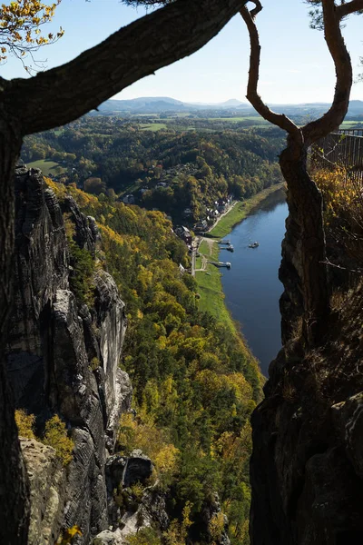 Das Elbtal Der Sächsischen Schweiz Deutschland — Stockfoto