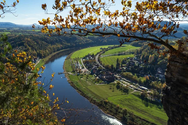 Vallée Elbe Suisse Saxonne Saechsische Schweiz Allemagne — Photo