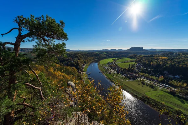 Sakson Sviçre Saechsische Schweiz Elbe Vadisi Almanya — Stok fotoğraf