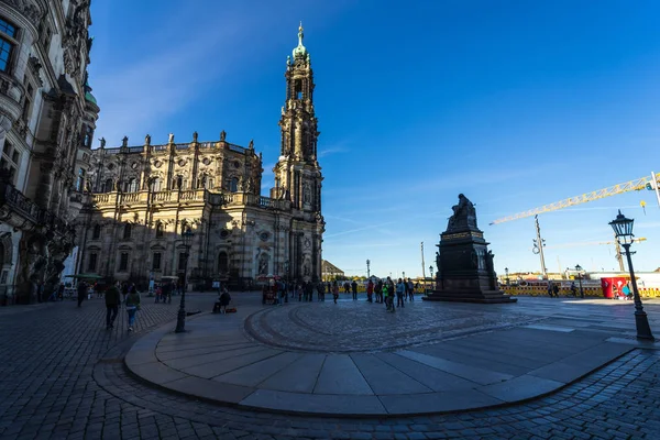 Dresden Almanya Ekim 2018 Katedrali Holy Trinity Katholische Hofkirche Dresden — Stok fotoğraf