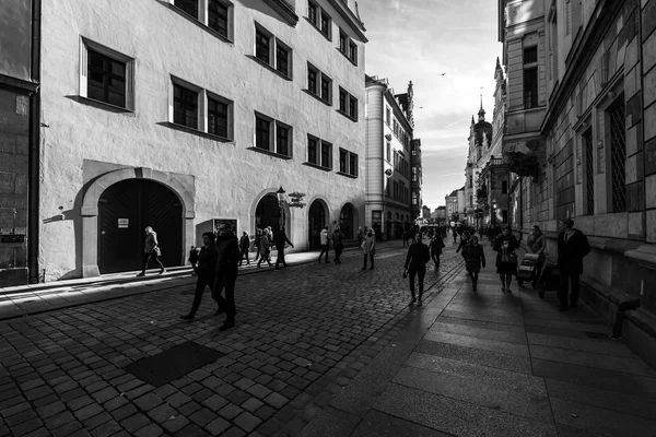 Drezda Németország Október 2018 Ban Régi Utcák Történelmi Városközpontban Drezda — Stock Fotó