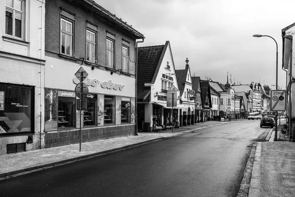 Vrchlabi Τσεχική Δημοκρατία Οκτωβρίου 2018 Στους Δρόμους Της Επαρχιακής Πόλης — Φωτογραφία Αρχείου