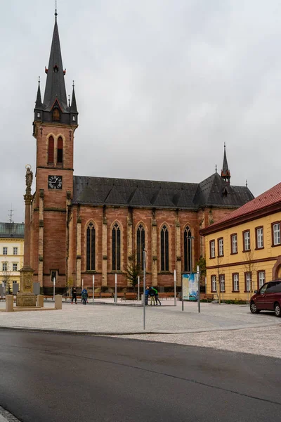 Vrchlabi Tschechische Republik Oktober 2018 Die Straßen Der Provinzstadt Die — Stockfoto