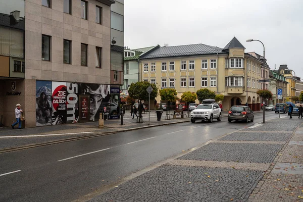 Vrchlabi Tschechische Republik Oktober 2018 Die Straßen Der Provinzstadt Die — Stockfoto