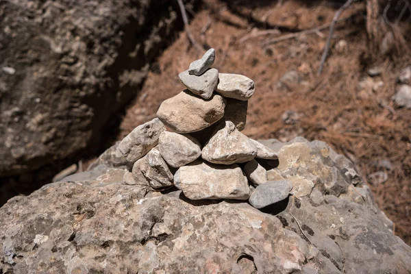 Samaria Gorge Tradição Turística Caminho Pedras Forma Escorregas Série Forma — Fotografia de Stock