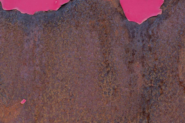 Rusty Metal Surface Traces Aged Cracked Red Paint — Stock Photo, Image