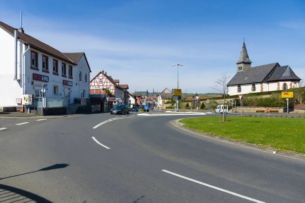 Neustadt Hesse Tyskland April 2015 Byggnader Och Gata Provinsiell Stad — Stockfoto