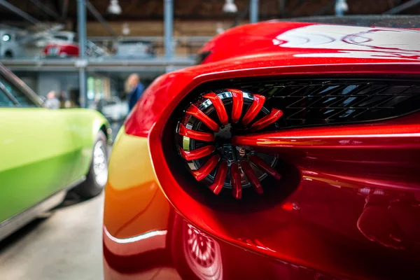 Berlin Mayıs 2019 Aston Martin V12 Zagato Spor Otomobilinin Stoplambaları — Stok fotoğraf