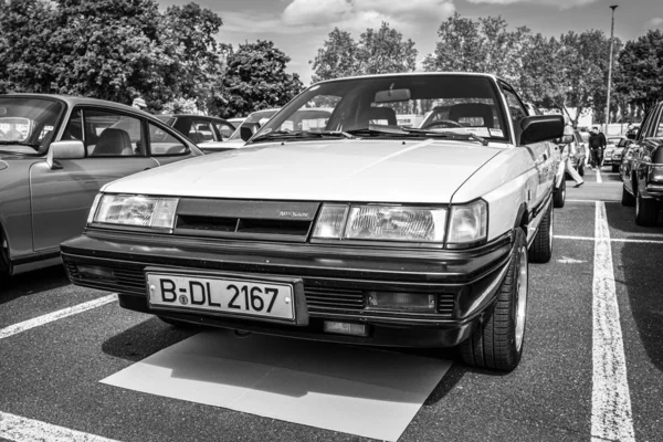 Berlin Maj 2019 Subcompact Bil Nissan Sunny B12 1988 Svart — Stockfoto