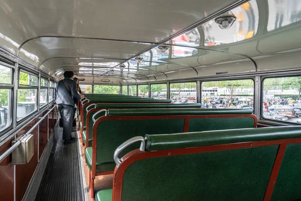 Berlin Maja 2019 Wnętrze Drugiego Pokładu Piętrowego Autobusu Buessing D2U — Zdjęcie stockowe