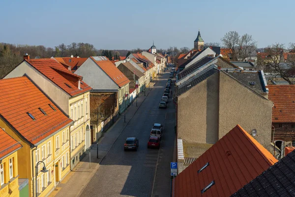 Altlandsberg Germania Aprilie 2019 Strada Centrală Unui Mic Oraș Istoric — Fotografie, imagine de stoc