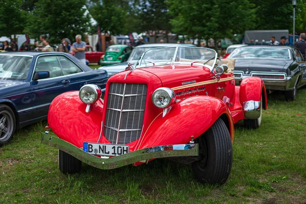 Paaren Glien Deutschland Juni 2019 Luxus Auto Roter Boattail Speedster — Stockfoto