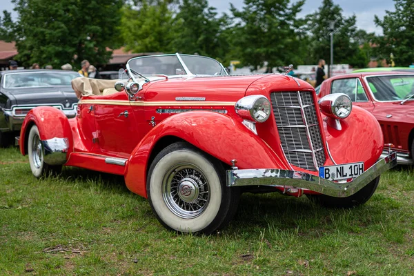 Paaren Glien Germany June 2019 Luxury Car Auburn Boattail Speedster — Stock Photo, Image