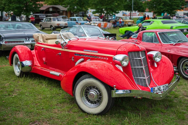 Paaren Glien Germany June 2019 Luxury Car Auburn Boattail Speedster — Stock Photo, Image