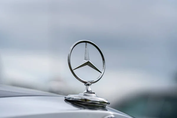 Paaren Glien Németország Június 2019 Híres Három Beam Csillag Mercedes — Stock Fotó