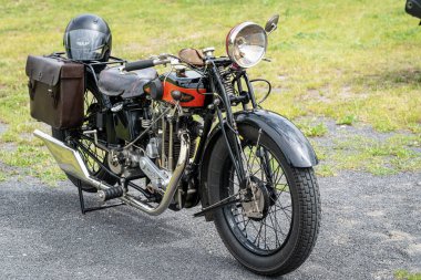 PAAREN IM GLIEN, GERMANY - JUNE 08, 2019: Motorcycle Gnome Rhone, 1929. Die Oldtimer Show 2019. clipart