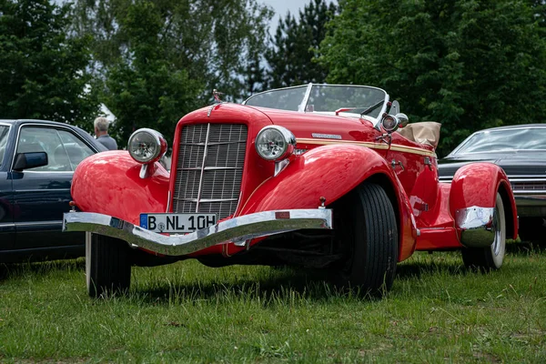 Paaren Glien Germany June 2019 Luxury Car Auburn Boattail Speedster — Stock Photo, Image