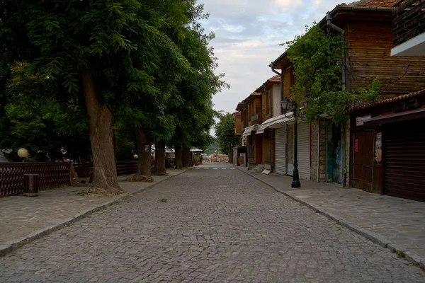 Nessebar Bulgária Junho 2019 Ruas Estreitas Antiga Cidade Litorânea Manhã — Fotografia de Stock