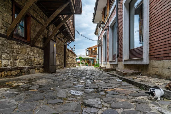 Nessebar Bulgarije Juni 2019 Mooie Smalle Straat Van Oude Badplaats — Stockfoto